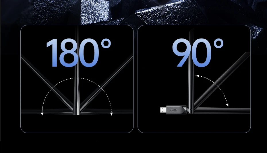 UGREEN WiFi Adapter Bluetooth Adater AX900 5G&2.4G Dual Band WiFi6 Dongle Adapter for Desktop PC Laptop Accessories 6dBi Antenna