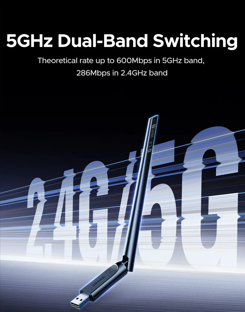 UGREEN WiFi Adapter Bluetooth Adater AX900 5G&2.4G Dual Band WiFi6 Dongle Adapter for Desktop PC Laptop Accessories 6dBi Antenna