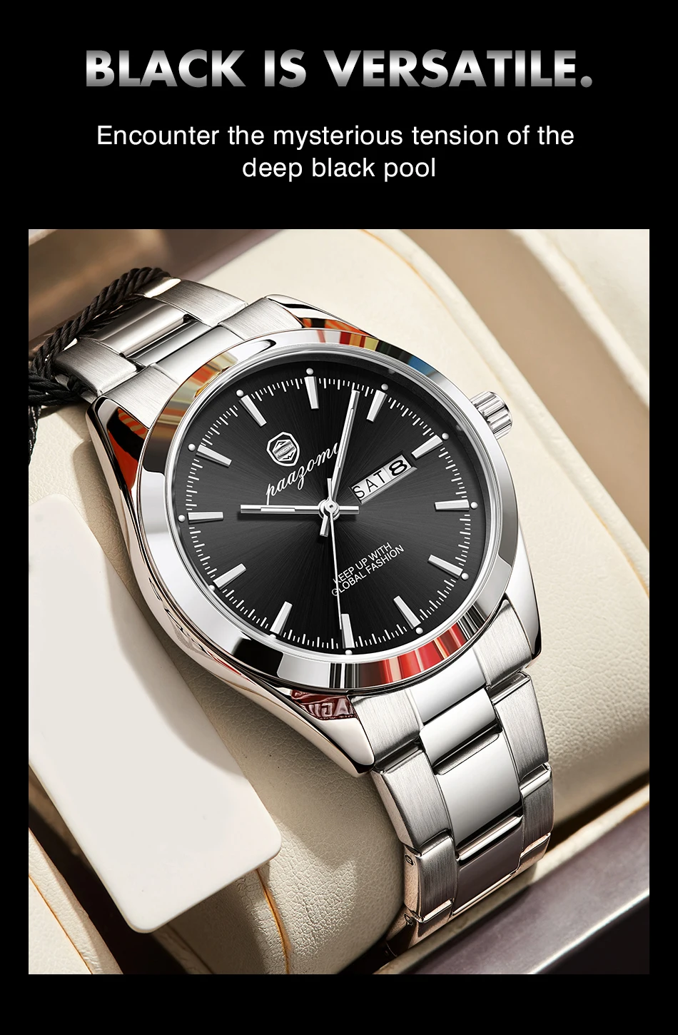 New Luxury Military Man Watch Round Waterproof Luminous Date Week Men Watch Stainless Steel Quartz Men's Watches Reloj+box 2025