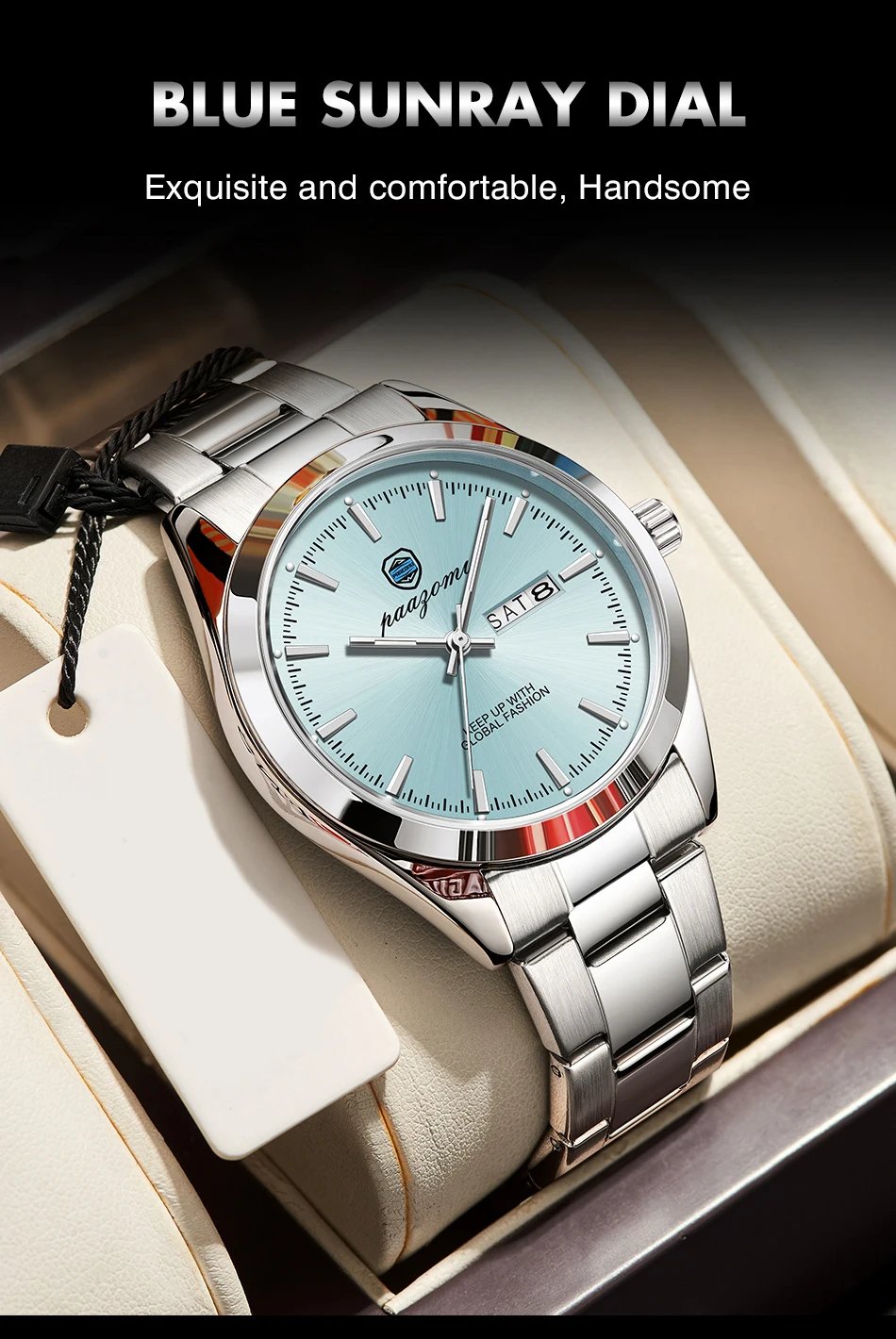 New Luxury Military Man Watch Round Waterproof Luminous Date Week Men Watch Stainless Steel Quartz Men's Watches Reloj+box 2025